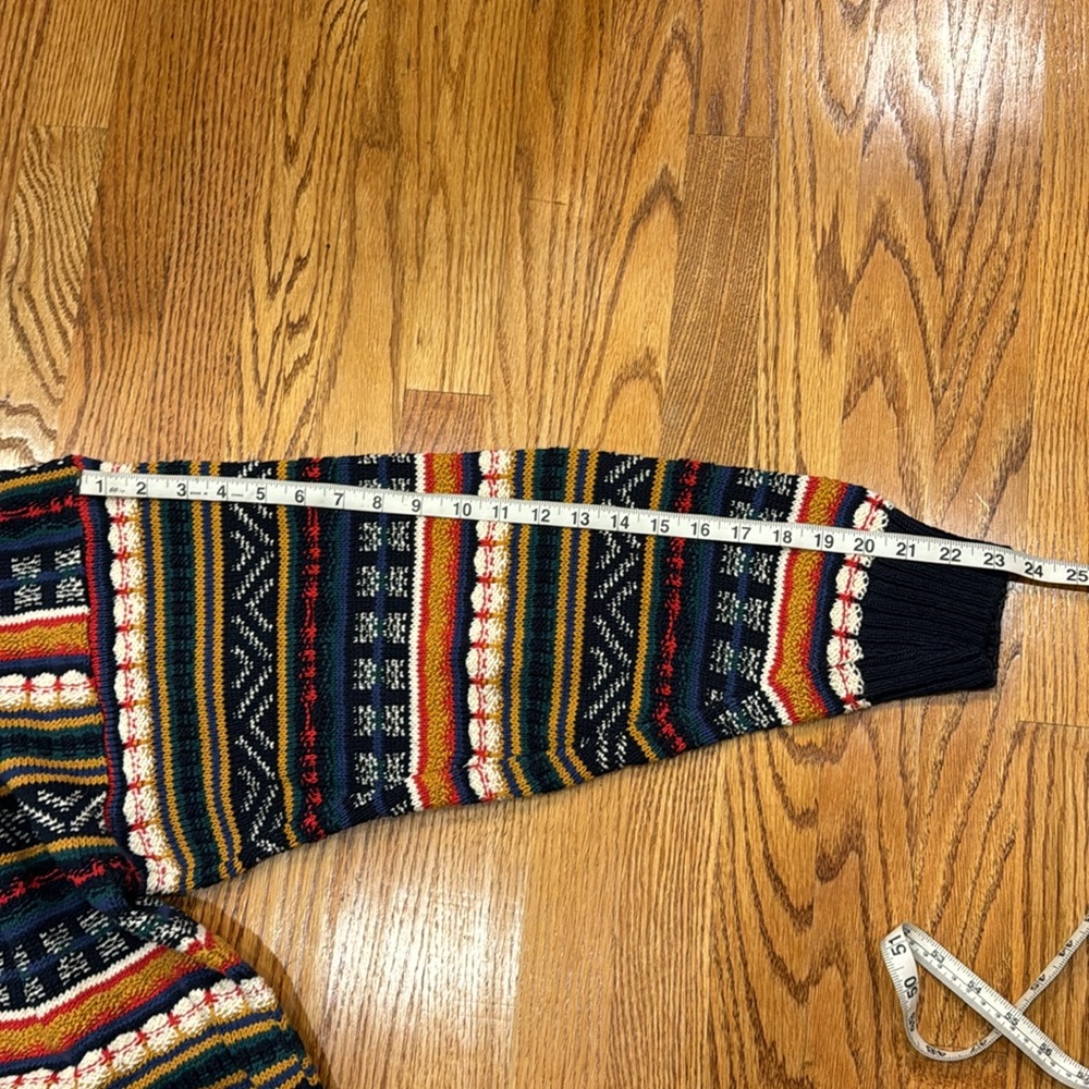 Vintage 80's Oversized 100% New Yorker 3D Multicolor cotton grandpa sweater - Picture 7 of 7